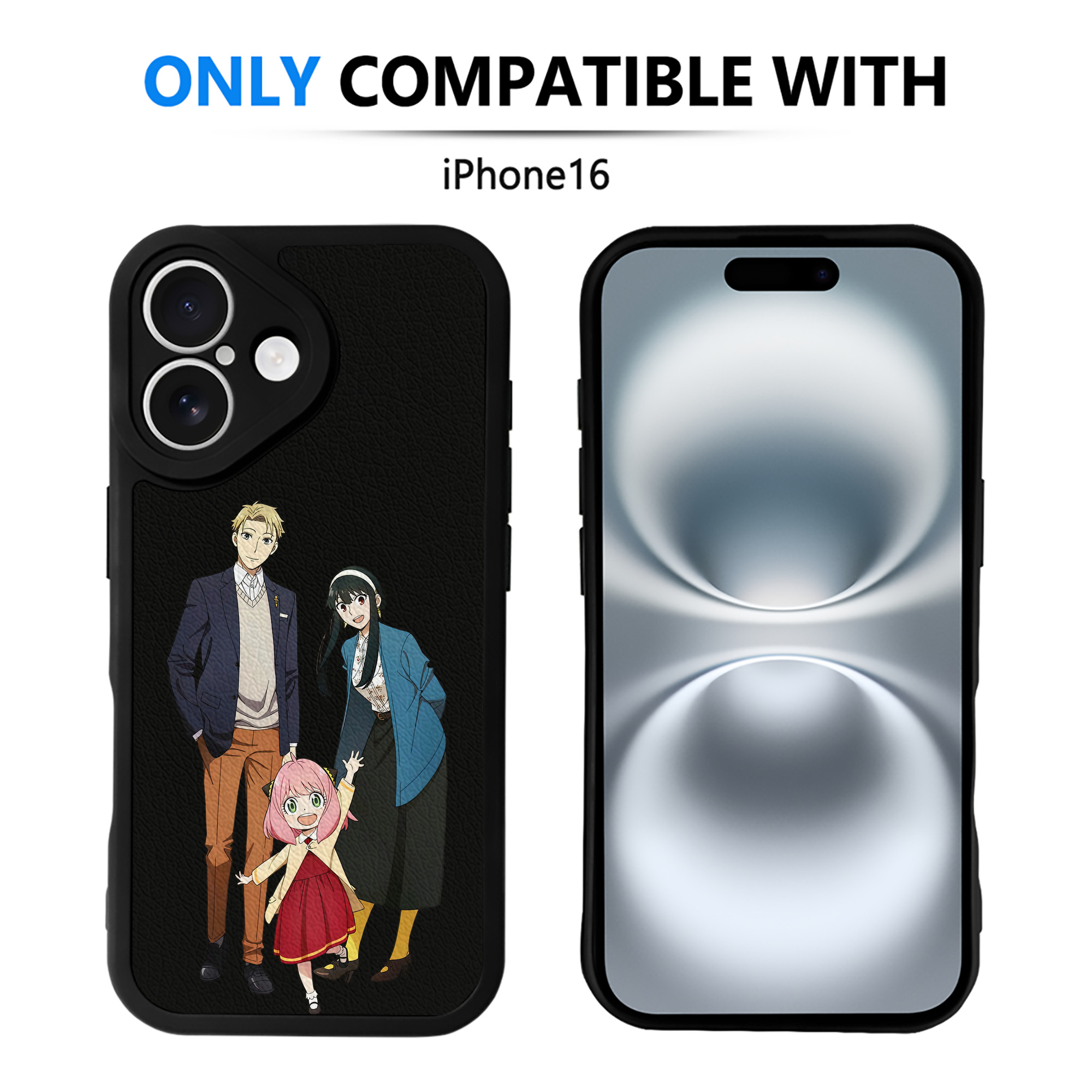 （画像用） SPY×FAMILY间谍家家酒 【iPhone 16シリーズ対応】シリコンスマホケース（レザー調） 材質：シリコン